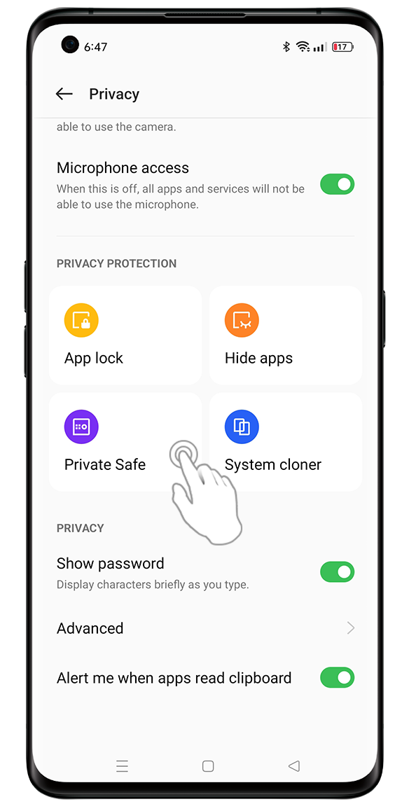 OPPO ColorOS 12 Private Safe