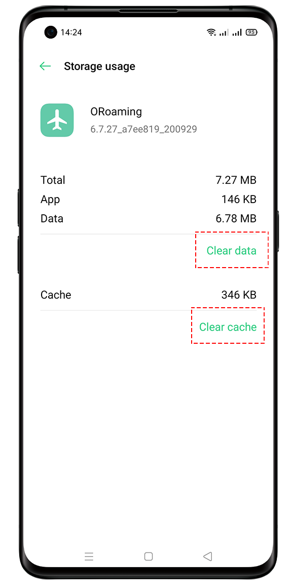 OPPO ORoaming Clear Cache