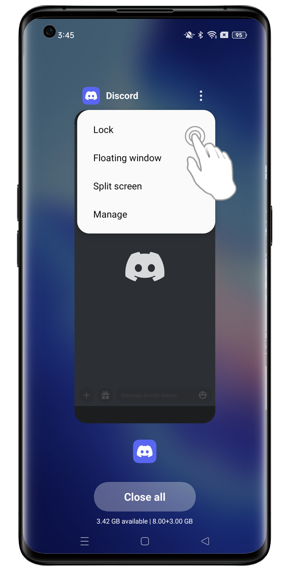Lock a recent task on your OPPO phone
