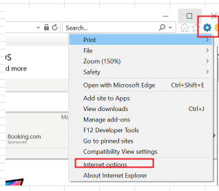 Internet Options