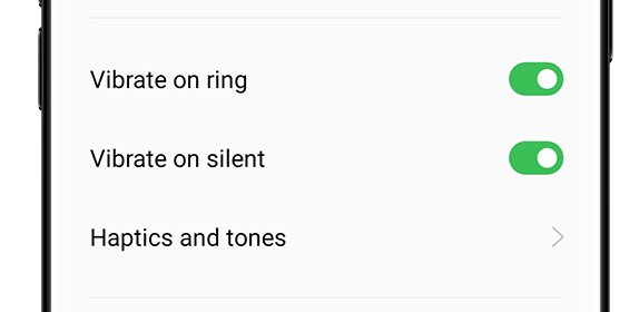 Enable OPPO's vibrate feature.