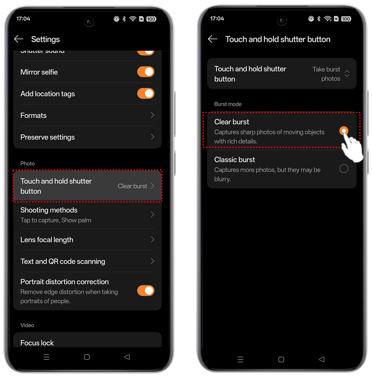 lighting snap settings