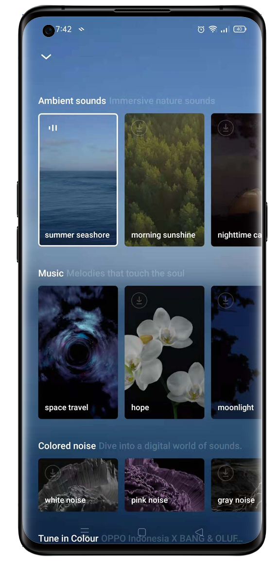 O Relax application's listen