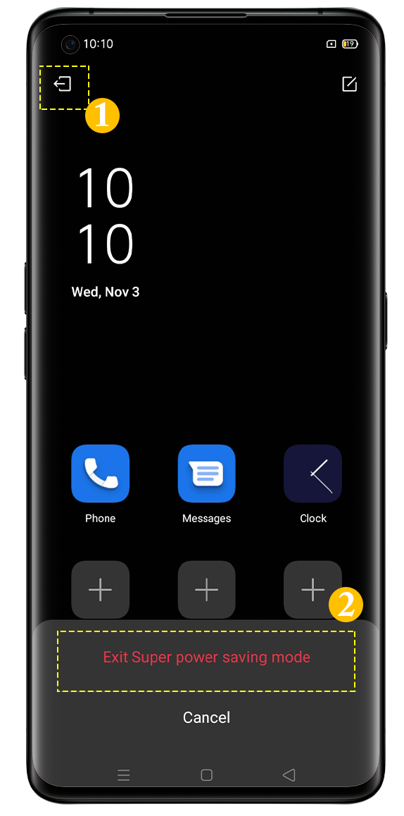 OPPO Exit Super power saving mode_2