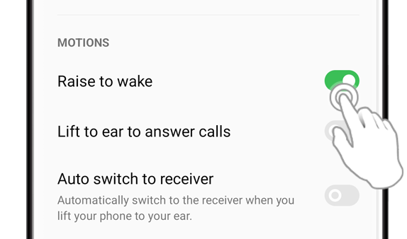 Enable the raise to wake feature on your OPPO smartphone.