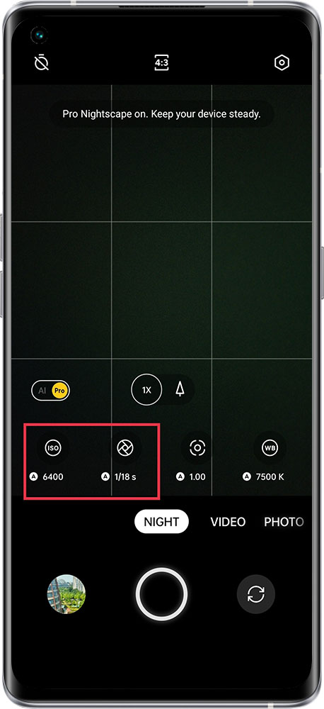 camera pro mode setting 