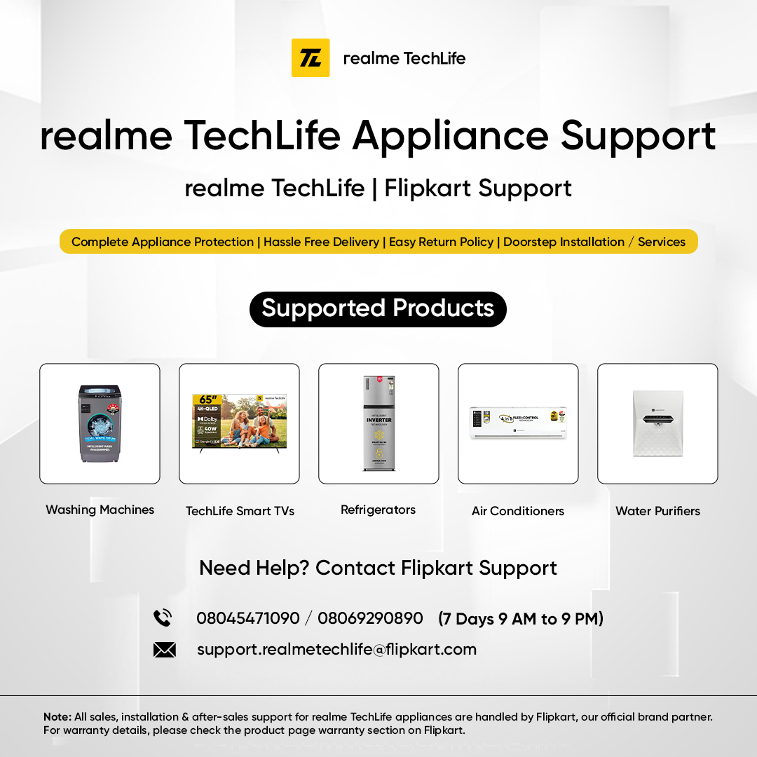 realme techlife support in India 