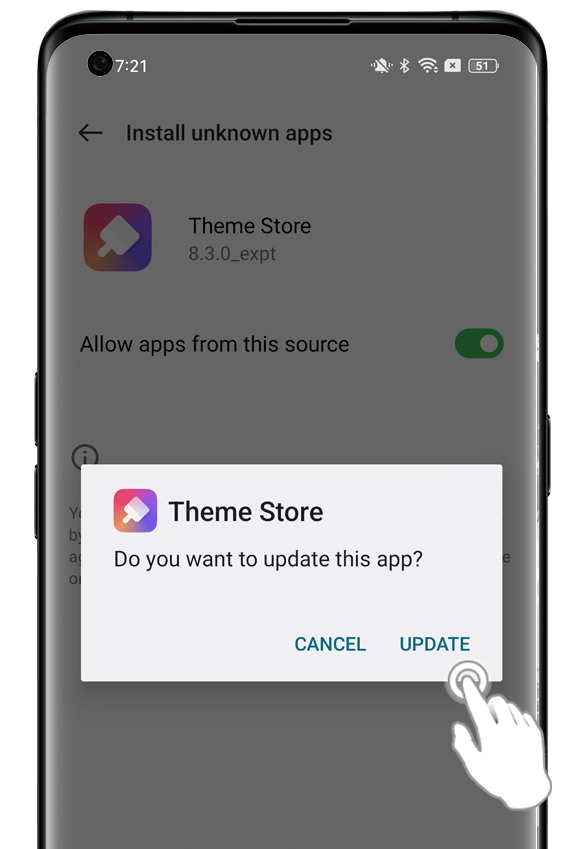Update your OPPO Theme Store