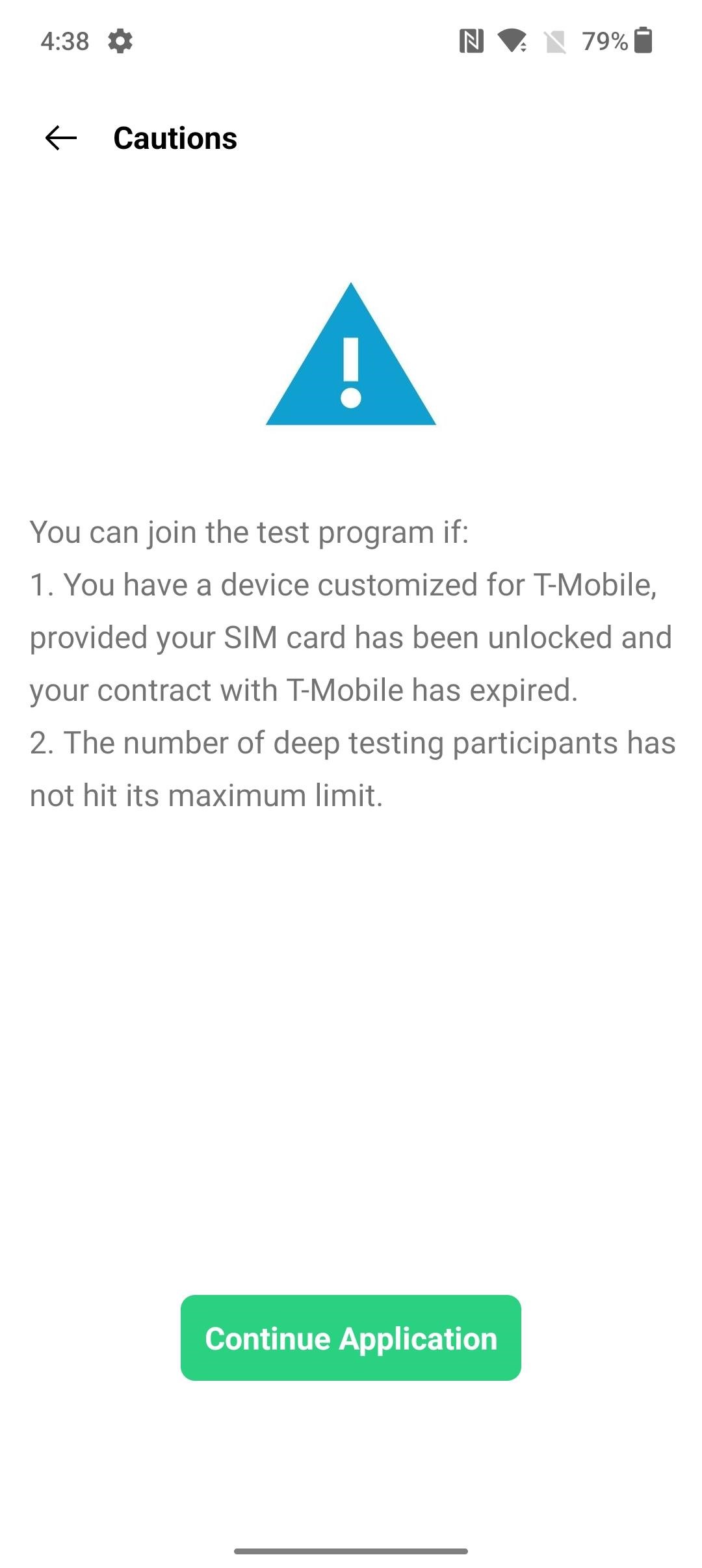 OnePlus Cautions Page