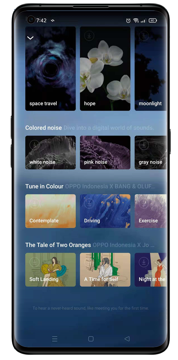 O Relax application's listen