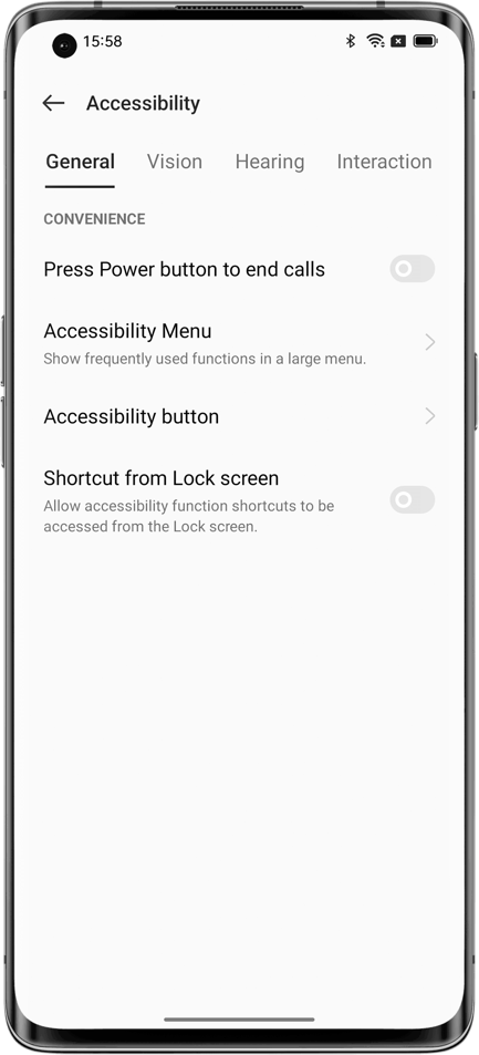 OPPO Accessibility ColorOS 12