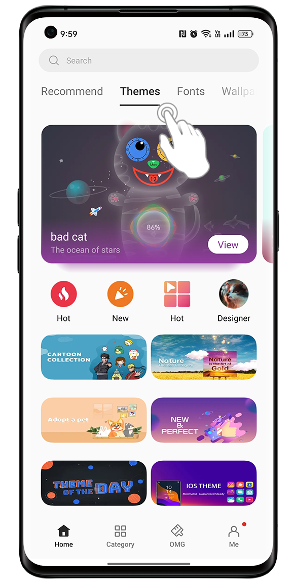 Explore OPPO Phone's themes.