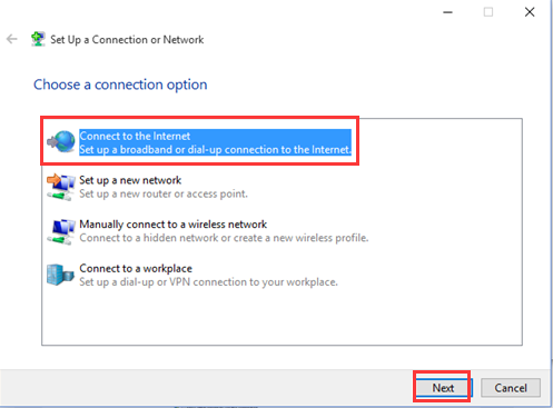 connect to the internet 