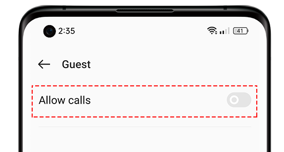 OPPO Multi User Allow Calls