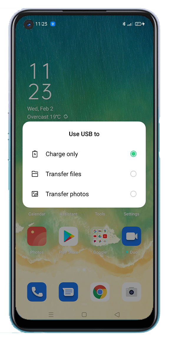 OPPO Use USB to
