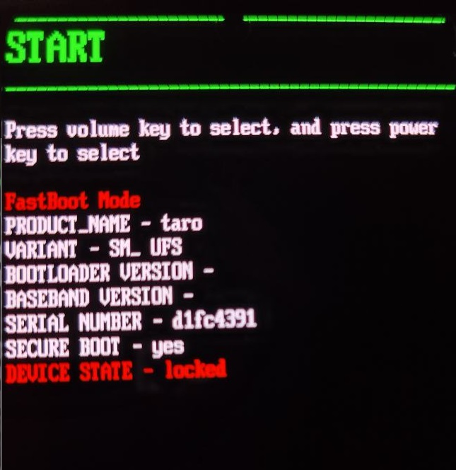 OnePlus Bootloader Device Type 1