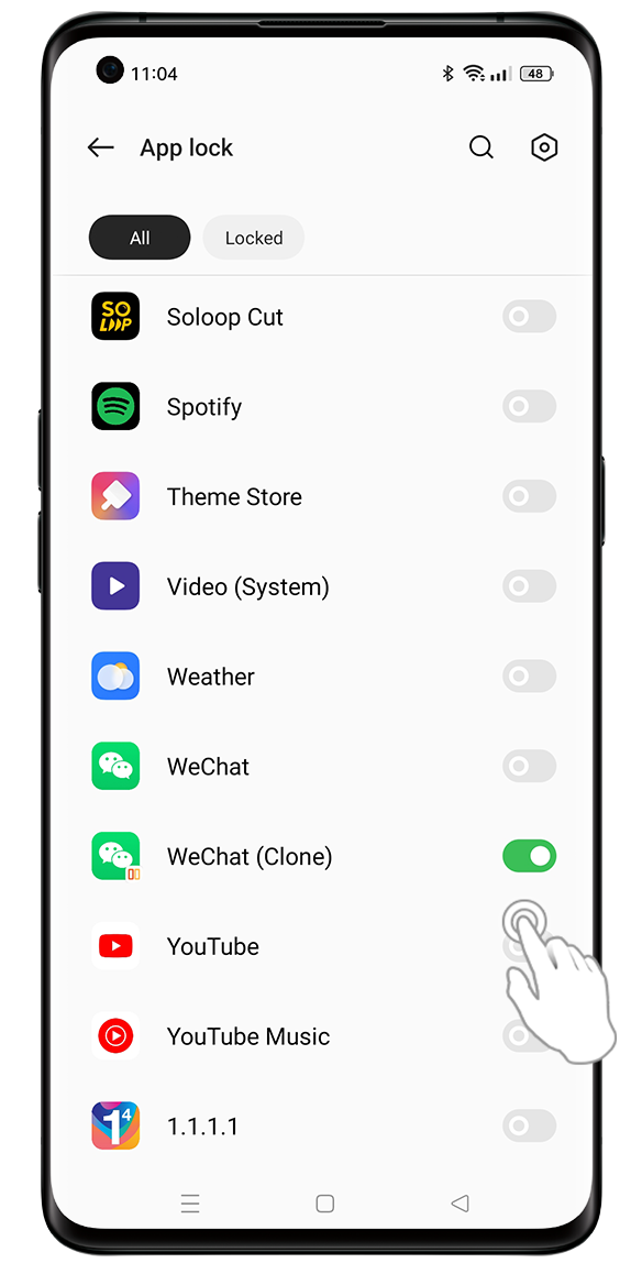 lock the cloned application
