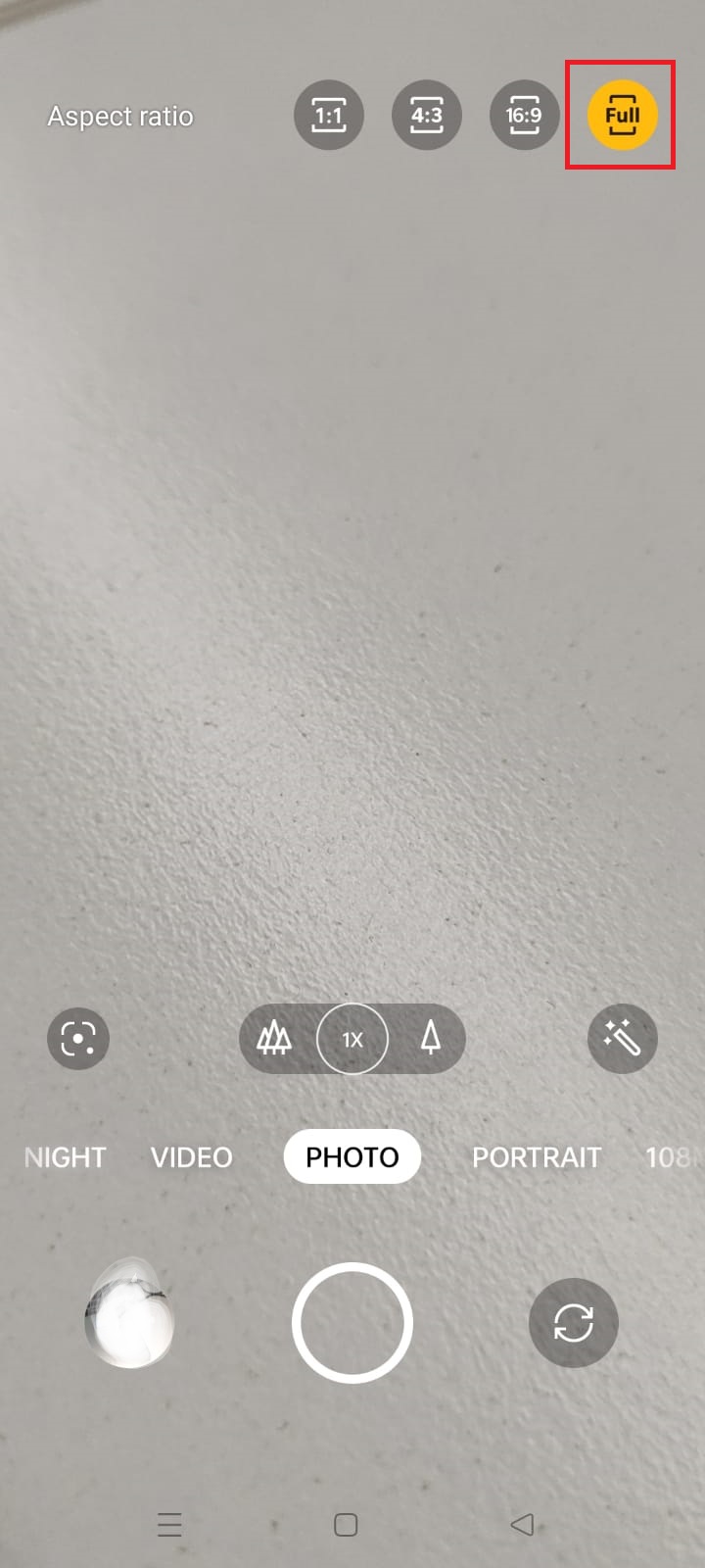 Click On full screen options 