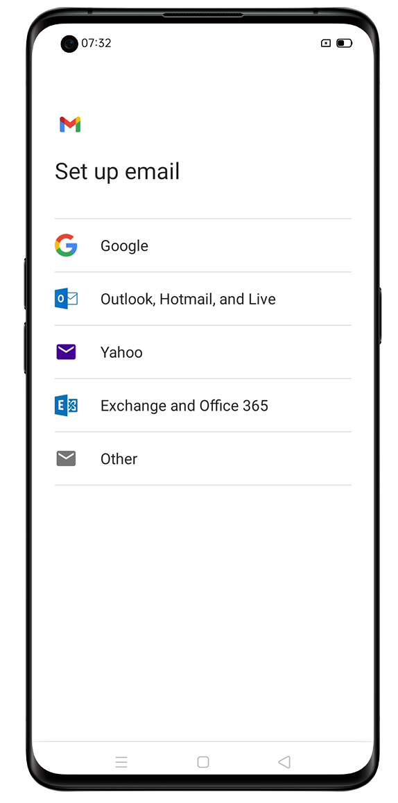 OPPO Set Up Email