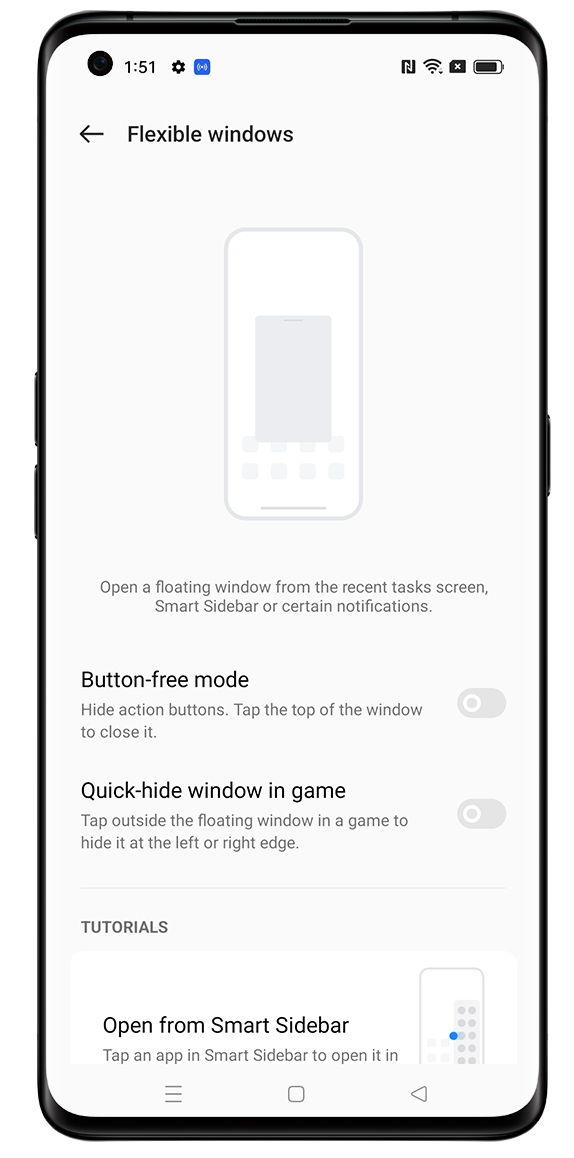 ColorOS 12's Flexible Windows