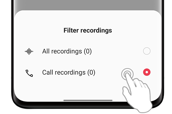 Select Call Recordings in the Recording application ColorOS 12