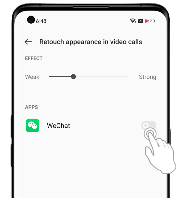 Enable OPPO Phone's Video Call Beautification or Retouch appearance in video calls