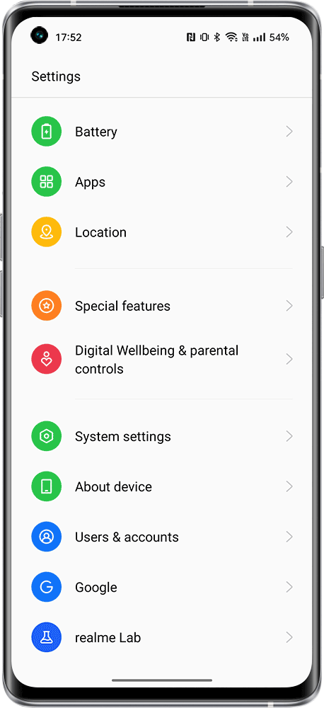 phone reset factor settings 