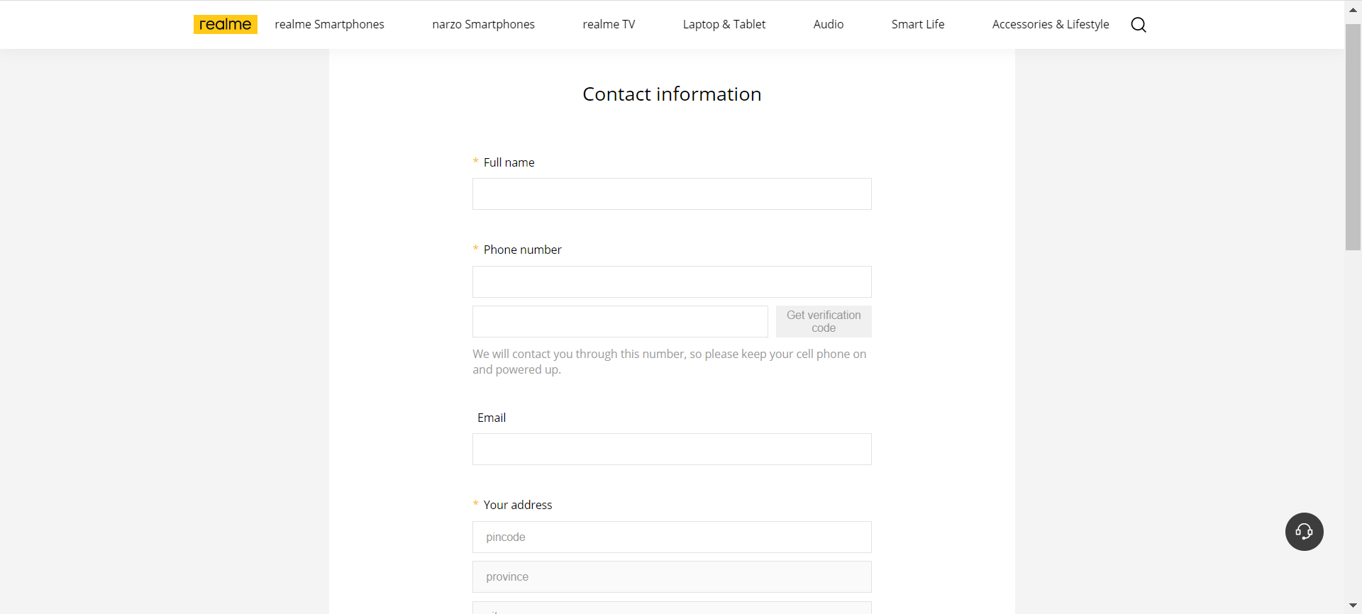 Pickup & Drop Repair Service - Contact Information 