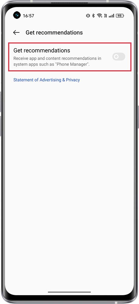 disable ads in phone manager 