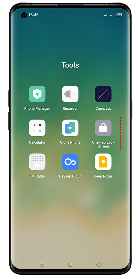 OPPO One-Tap Lock Screen