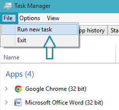 run new task 