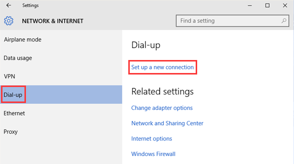 set up new connection 