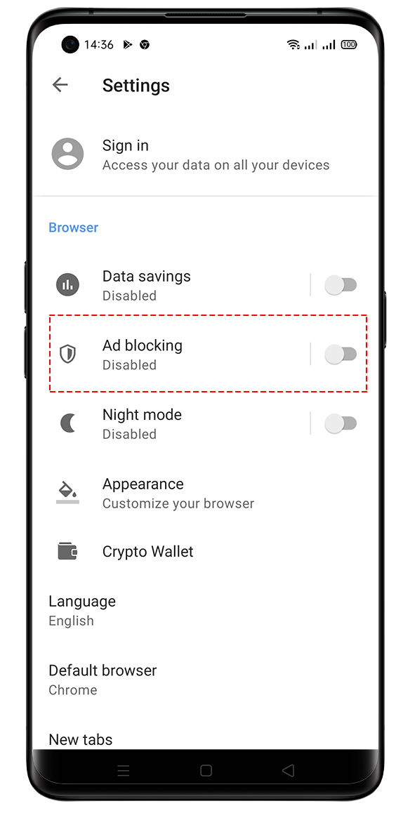 OPPO Opera Ad blocking_2.