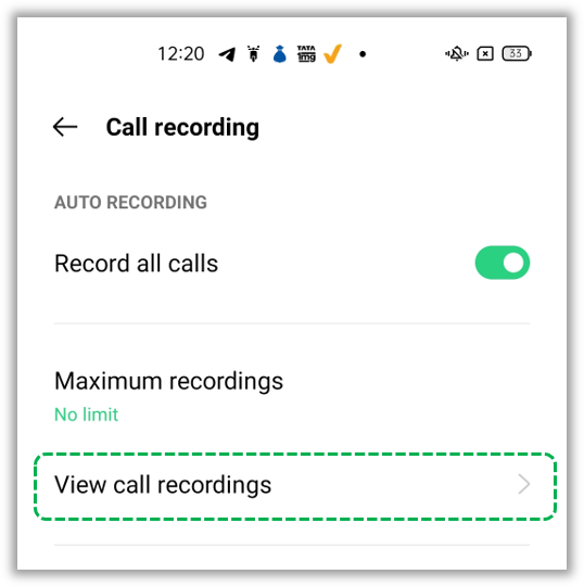 How to find call recordings