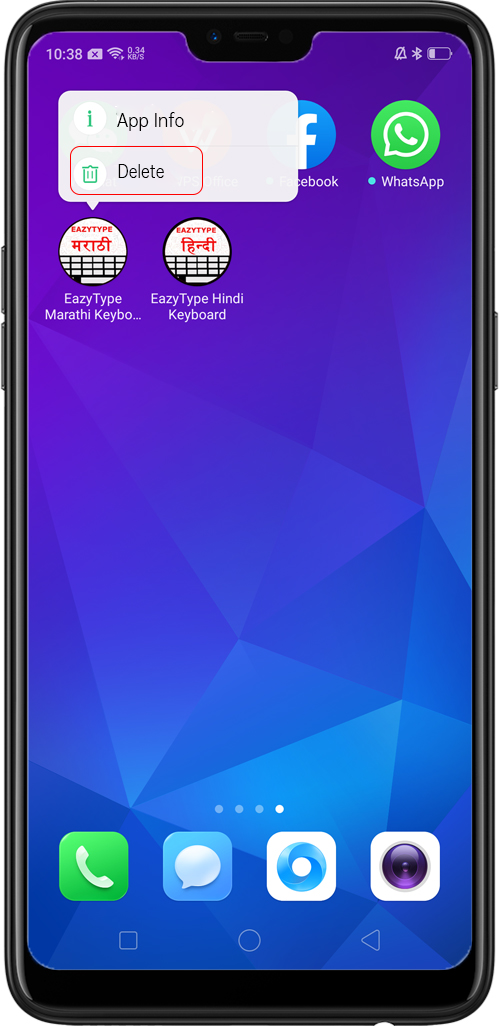 EazyType Mrathi Keyboard Uninstall
