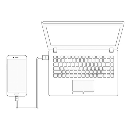 Connect USB to Laptop