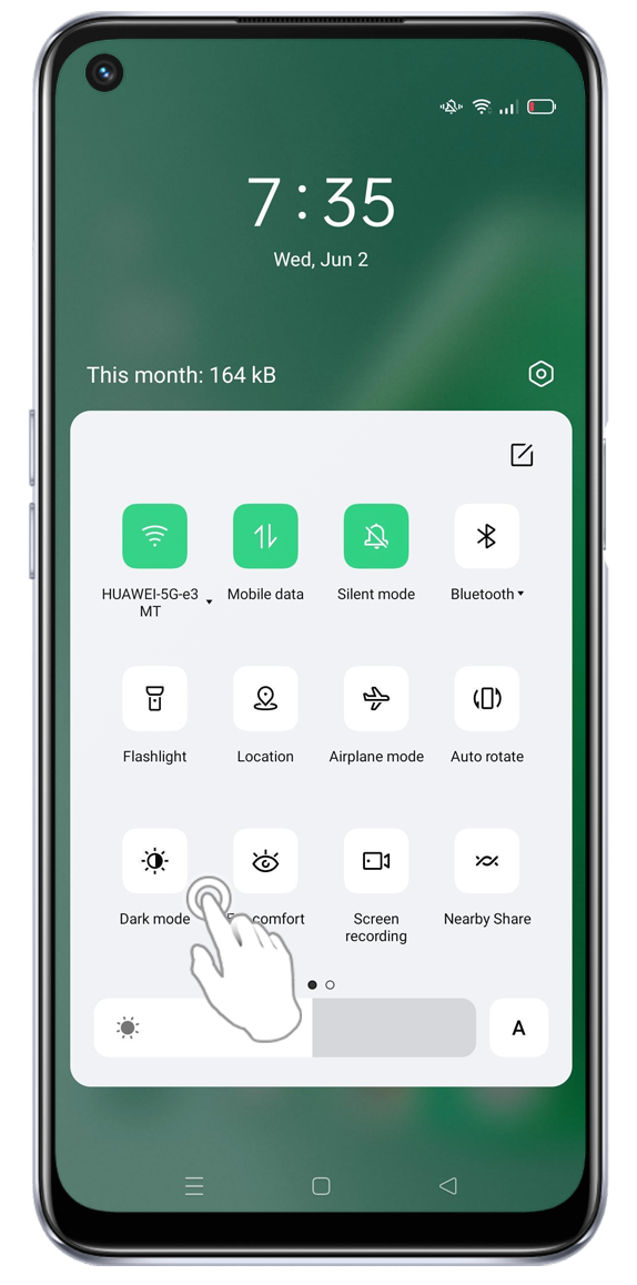 OPPO A74 5G Enable Dark Mode