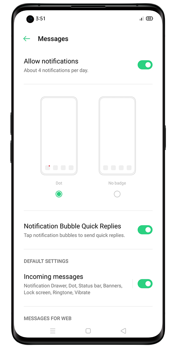 How to Mange Notifications for Google Message App?