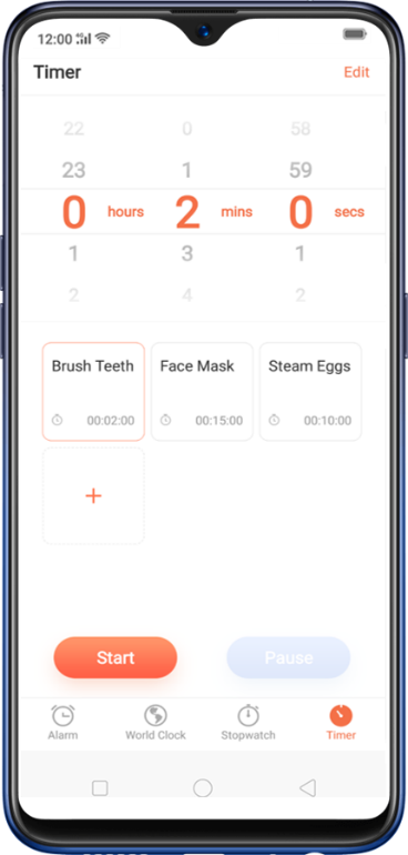ColorOS 5.2 Customizing Timer