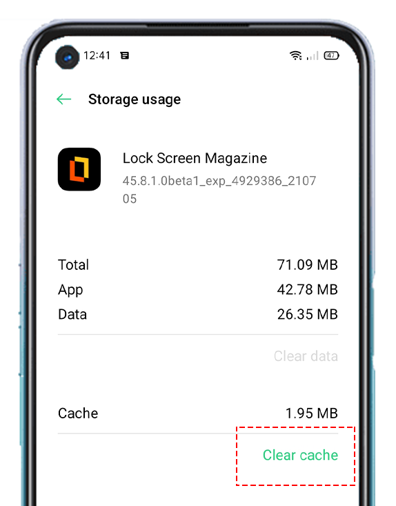 Lock Screen Magazine Clear Cache