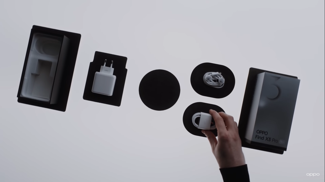 What are the Accessories in the OPPO Find X3 Pro Box