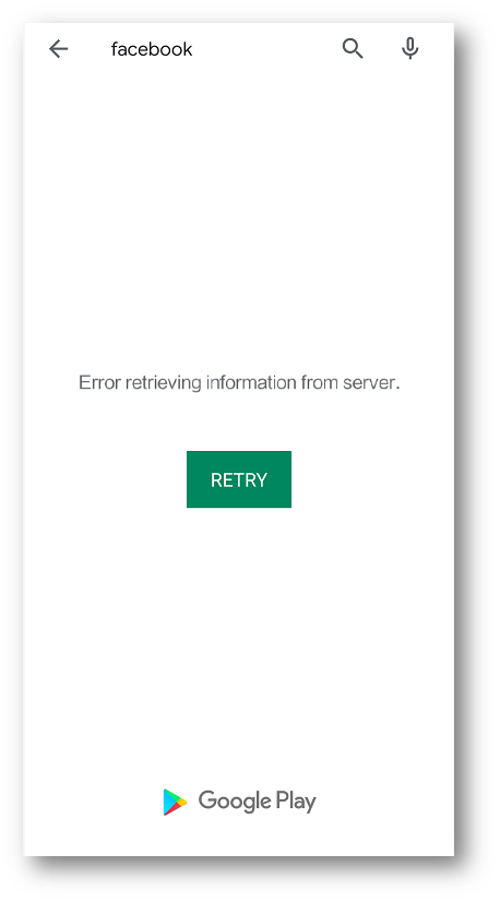 Google Play Store Server Error