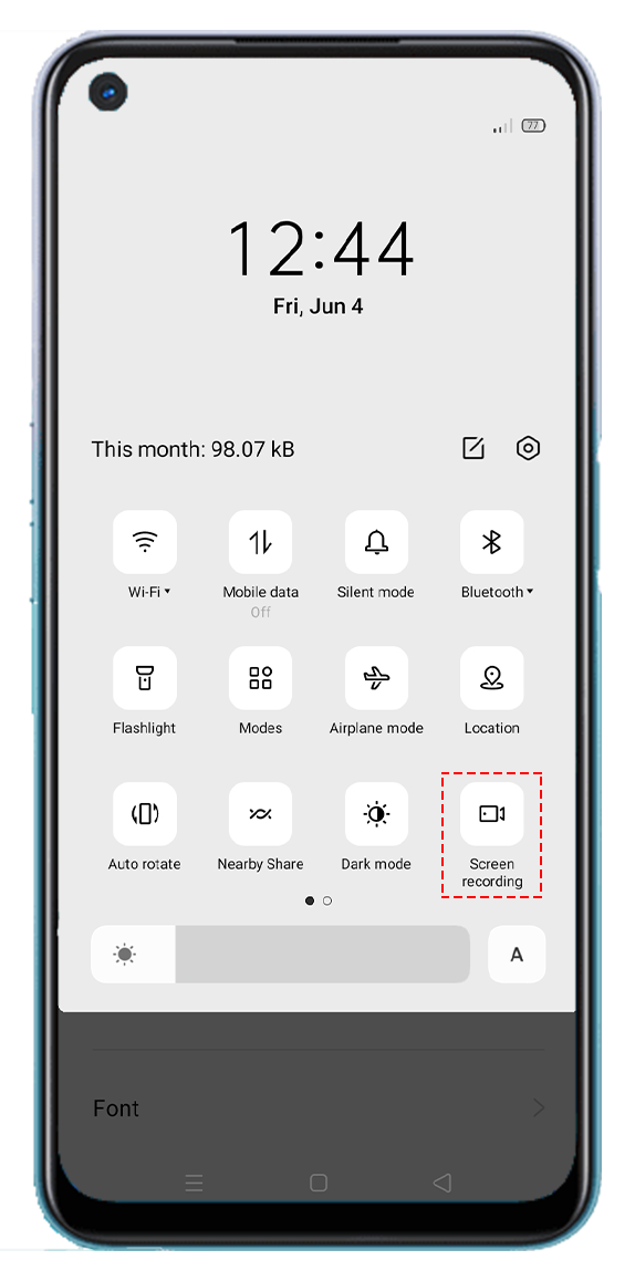 OPPO A54 Screen recording