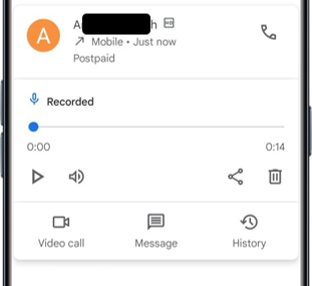 Reno6 series call recorded image