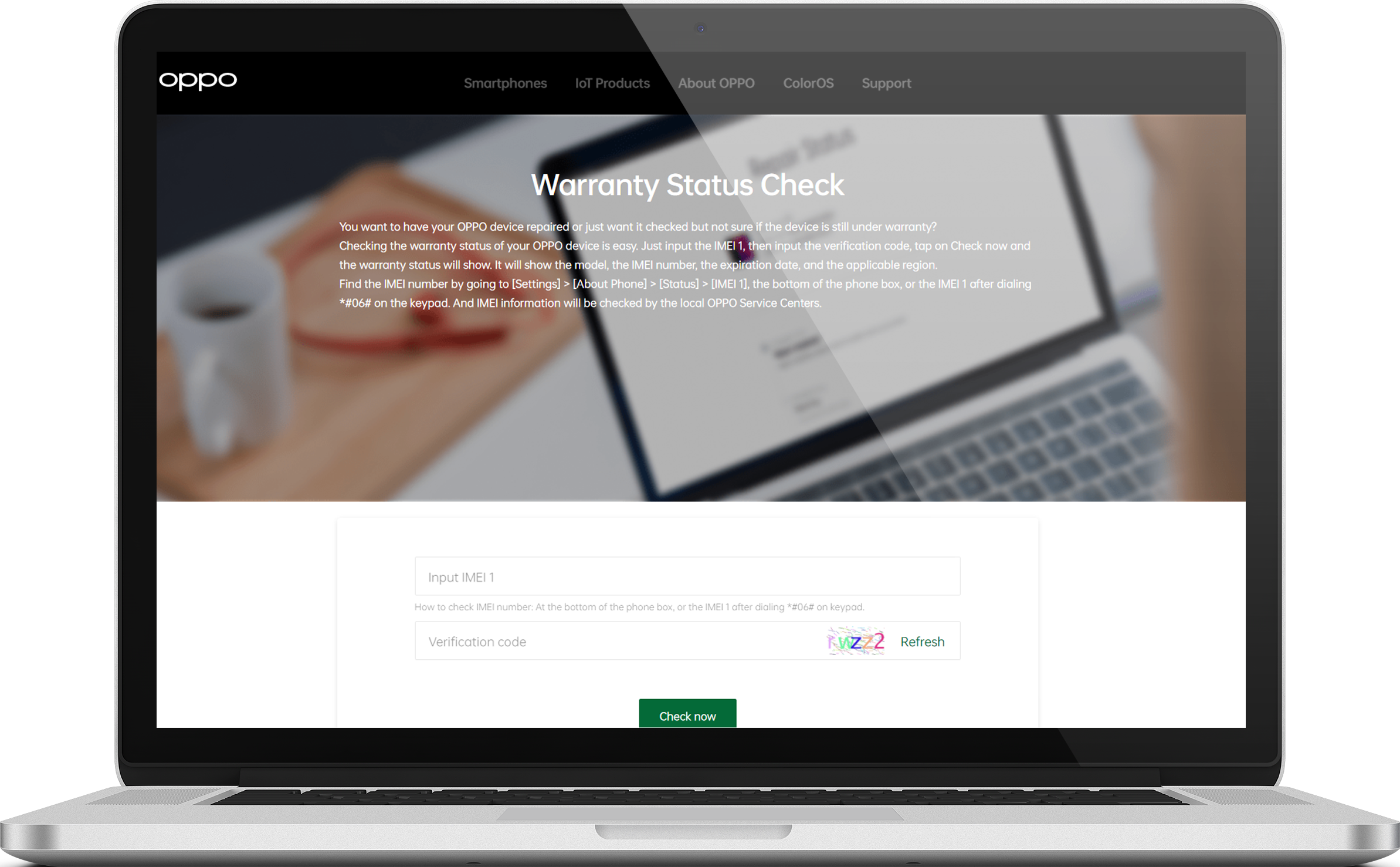 Warranty Policy OPPO Support Website deskto