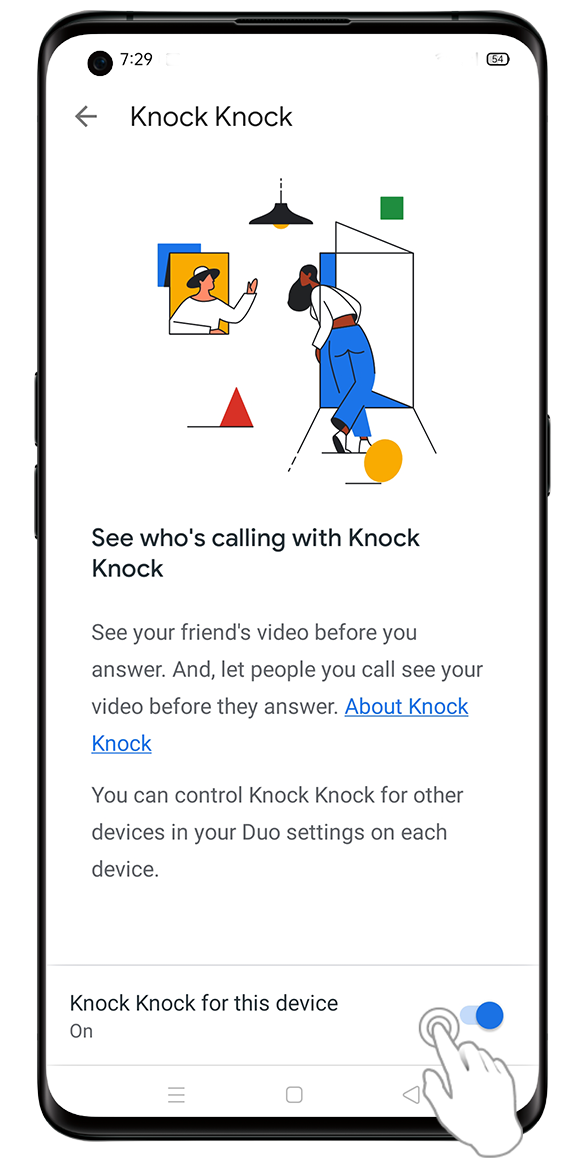 What is the knock knock feature of Google Duo?