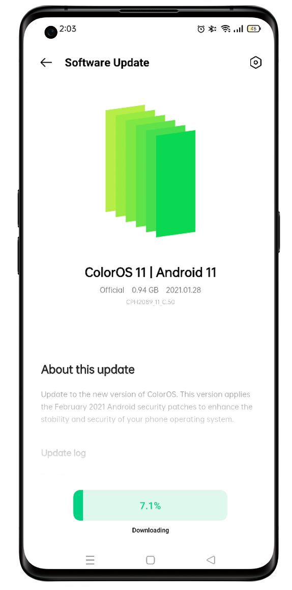 How to Update ColorOS_Wait for the update to download