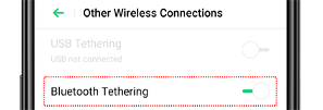 Bluetooth Tethering Enable
