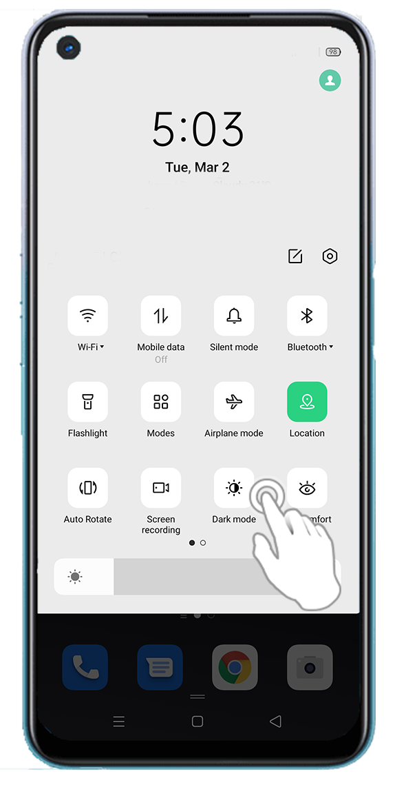 Does OPPO A92 have Dark Mode?
