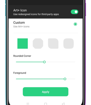 Set icon style in ColorOS 7
